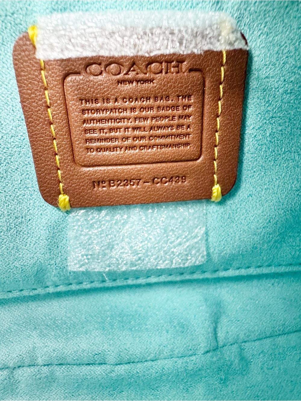 Coach Luna Crescent Faded Blue Pebbled Leather Shoulder Bag NWT CC439 - Picture 5 of 7